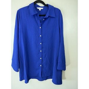 Counterparts Royal Blue Long Sleeved Workwear‎ Blouse Size XL